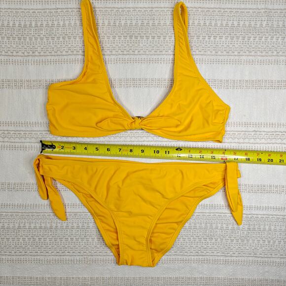 Hot Water Yellow Tie Bikini Set Size XL | 2 Piece Swimsuit | Bright & New - Picture 3 of 5